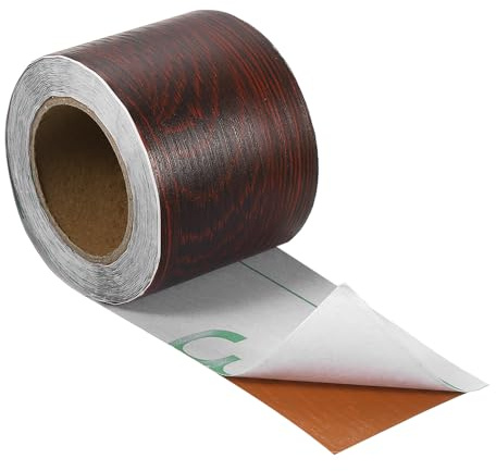 sourcing map Wood Grain Tape, 2 x33 Ft Self Adhesive Wood Grain Repair Patch for Baseboards, Doors, Floor Repair, Furniture Home Decor Rose Wood