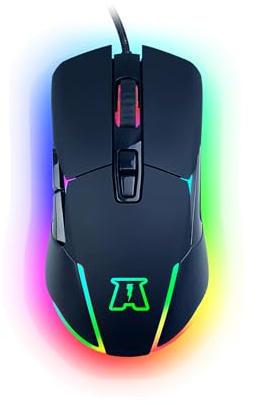 AKUMA - Souris Gaming Filaire OTAKU M03 7200DPI, Souris gamer Rétroéclairage LED RGB,Capteur Optique de 1200 à 7200 DPI,7 Boutons,programmable,Confortable et Légère,Compatible PC/PS4/PS5/Xbox - Noir