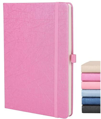 Dotted Journal A5, Dot Journal mit Premium 120GSM Dickem Papier für Hardcover Dotted Notizbuch Veganes Leder Stifthalter Innentasche 160 Dot Pages Dot Grid Journal Notebook