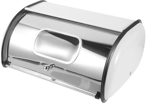 CIYODO Portapane in Acciaio Inossidabile Da Cucina Con Ampia Capacità Contenitore Per Pane Da Banco Robusto e Resistente Con Base Antiscivolo Organizzatore Multiplo Per Alimenti e Snack