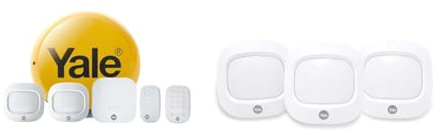 Yale IA-320 Sync Smart Home Alarm Kit - 6 Pieces, Hub, External Siren, Motion Detector, 200m Range
