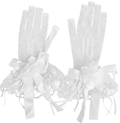 Yardenfun Elegante Spitzenhandschuhe Für Damen Für Hochzeiten Brautsträuße Tanzpartys Formelle Anlässe Dehnbar Bequem
