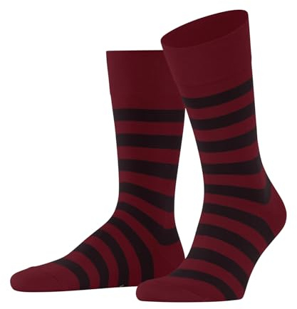 FALKE Herren Socken Sensitive Mapped Line M So Baumwolle mit Komfortbund 1 Paar, Rot Scarlet 8228, 43-46