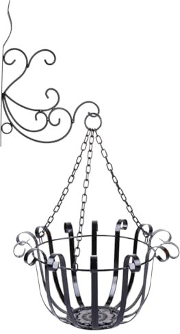 MERRYHAPY Blumenständer Aus Eisen Für Innenbereich Wandmontage Blumentopfhalter Korb Für Pflanzen Mit Lackierung