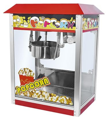 Commercial Retro Popcorn Maker Machine Large-Capacity Automatic Multi Stall Electric Popcorn Machine For Fat-Free And Healthy Snacking Suitable For Home, Party, Cinema,School