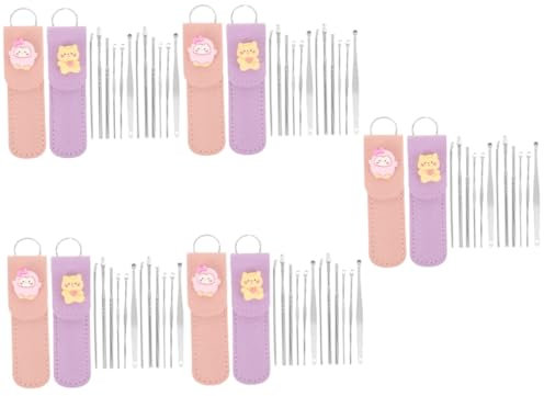 FOMIYES 10 Sätze Ohrstöpsel Cartoon-Ohrenschmalzpflücker Ohrenschmalzentferner Reinigungsset für Ohrhörer Pinzetten-Kit ohrlöffel ohrenlöffel werkzeug Ohrenschmalzreiniger ohrenreiniger Pu
