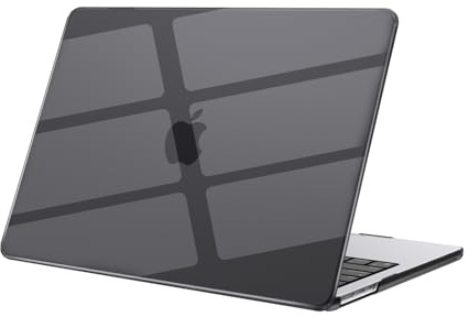 eleger Hülle kompatibel mit MacBook Air 15 Zoll M5 A3448 M4 A3241 M3 A3114 M2 A2941, erschienen 2026 2025 2024 2023, Harte Case für Mac Book Air 15, Schwarzklar