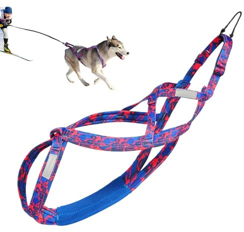 Hundezuggeschirr,Hundeschlittengeschirr | Reflektierendes Hundegeschirr, Mehrzweck-Brustgeschirr für Hunde,Hundeleine, Flexibles Outdoor-Hundeseil zum Rodeln, Spazierengehen im Freien