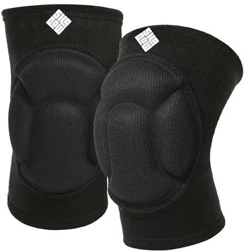 SHADOW DANCE UK Knee Pads - Soft Breathable knee support for Men Women Kids - Thick Sponge, Stretchable, Shock Absorption knee brace for Volleyball Football Dance Yoga Running Cycling (L)