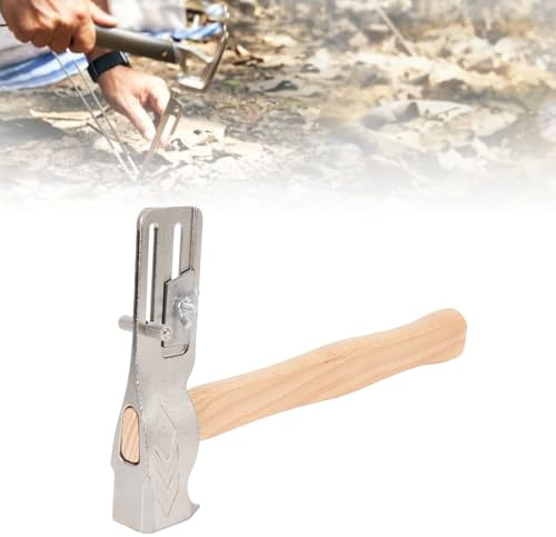 Multifunctional Magnet Roofing Hatchet Magnetic Roofing Hammer, Axe with Solid Wood Handle for Roof Construction Repair, Tool for Quick Installation of Roofing Nails and Felt