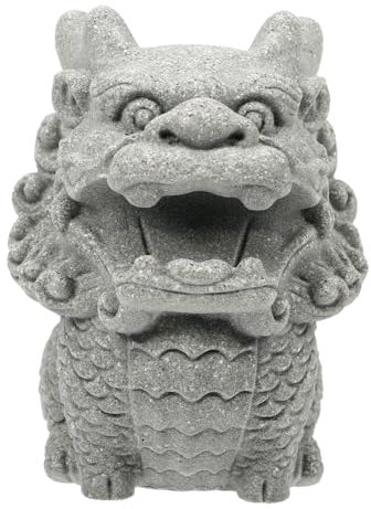 DOITOOL Steinlöwe Dekor Tischfigur Löwendekor Für Innen Raumdekor Künstlicher Löwe Als Papiergewicht Ornament Schmuck