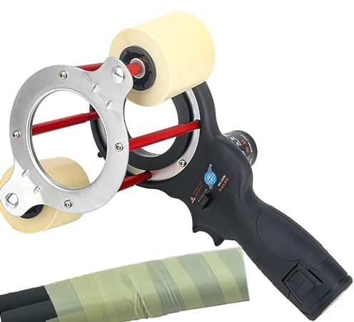 CYTBEK Envernador de mazo de Cables automático de 12 V-Velocidad de 20 m/min, Rueda de Atado extraíble y Agarre Anti-Deslizamiento, Modo Dual para Cinta de HVAC/conducto eléctrico