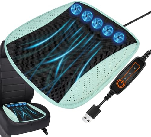 Renchey Cubierta de Asiento para el automóvil de enfriamiento, Cubierta del Asiento ventilada - Ventaja de de enfriamiento con 8 Ventiladores,3 Accesorios automotrices de de