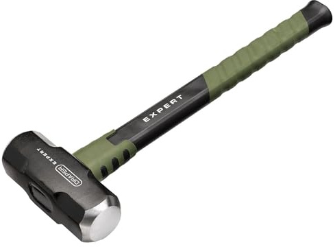 Draper Expert 4lb Steel Core Sledgehammer - 1.8kg Heavy-Duty Forged Steel Head, Fibreglass Handle, Shock-Absorbing Grip - Industrial Trade Quality Tool