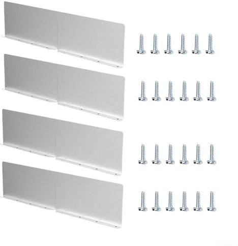 Lot de 4 plaques de déflexion de l'eau de pluie pour protection de toit et gouttière avec plaques déflectrices en aluminium pour améliorer la gestion du débit d'eau et protéger contre les débordements