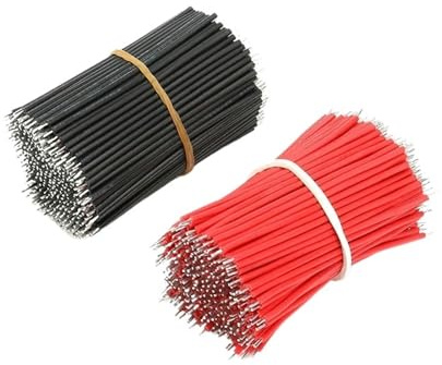 100pcs/set 22AWG Breadboard Jumper Cable Wires Kit 6cm Fly Jumper Wire Cable Tin Conductor Wires 2 Colors PCB Solder Cabl(Black)