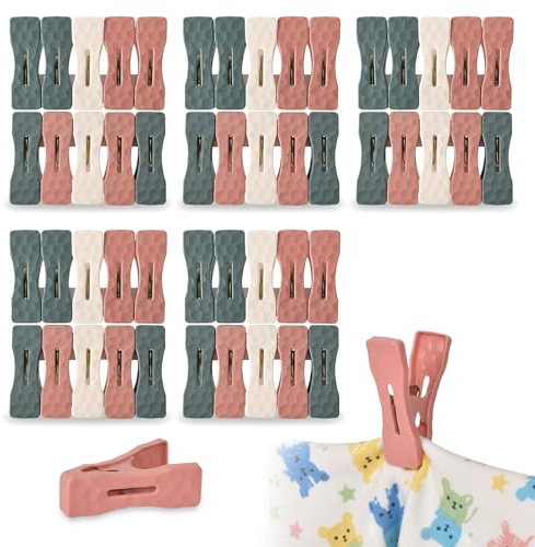 50 Piezas Pinzas para la Ropa Antideslizantes, Pinzas para la Ropa de Plástico de Colores, para Toallas Ropa Interior Bragas Calcetines