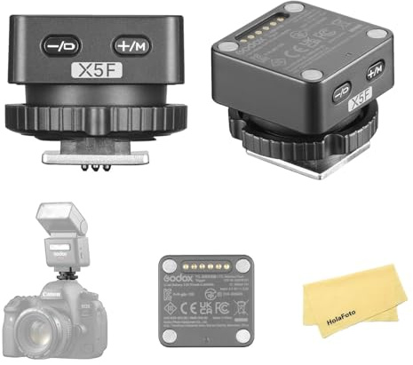 GODOX X5 F X5F X5-F 2.4G TTL Déclencheur de Flash sans Fil,pour Appareil Photo iT32,pour Fuji Fujifilm Flash Appareils Photo,Batterie Lithium 3,8V/100mAh,Magnétique,Système sans Fil Godox 2,4GHz X