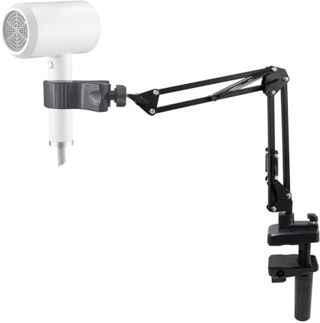 Cuyacili Support à Pince pour sèche-Cheveux 360 Degrés Mains Libres Sèche Cheveux Socle Séchoir à Cheveux Titulaire pour Les Soins aux Chiens et aux Animaux de Compagnie