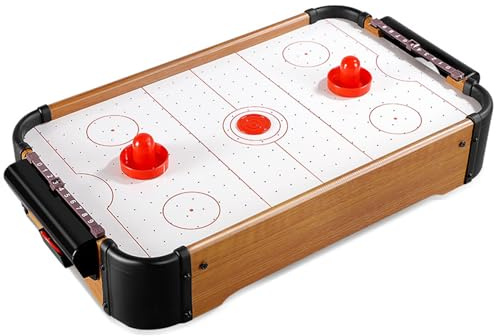 Mesa de Hockey de Aire para niños, Mesa de Hockey de Aire pequeña portátil de 20 x 12 x 4, Juegos flotantes con Ventilador eléctrico, Juegos de de Rompecabezas para niños y niñas, sin batería