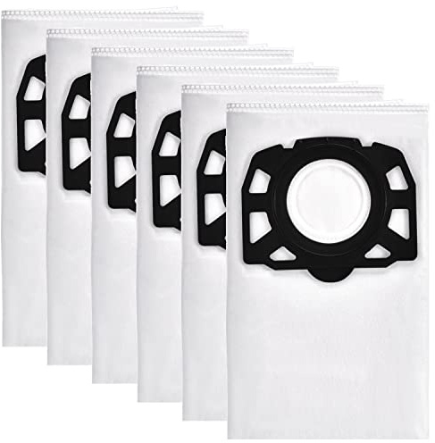 6 pezzi Sacchetti per Kärcher WD4 WD5 WD6 WD5P WD6P Premium MV4 MV5 MV6 2.863 – 006.0 KFI 487 Sacchetti di Ricambio Bagnati e Asciutti