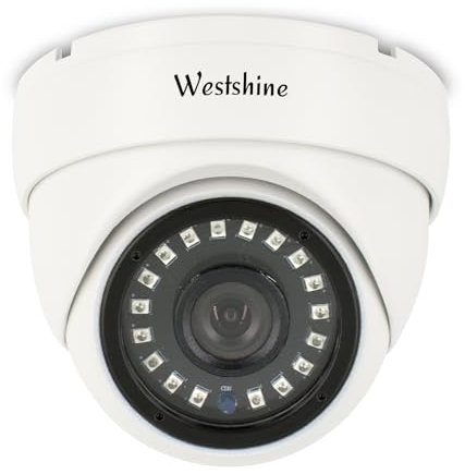WESTSHINE Super HD 5MP Metal Wide Angle Dome Security Camera Analog, 4-in-1 for TVI/CVI/AHD/CVBS 960H DVR, Indoor/Outdoor Use (Power Supply and Coaxial Cable Sold Separately) lens 2.8mm 5MP