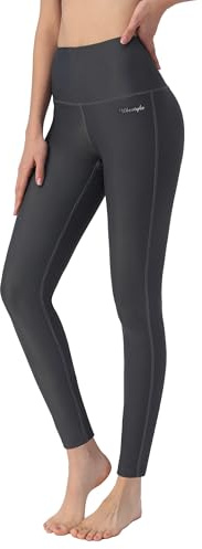 Ubestyle Pantalon de bain taille haute UPF 50+ pour femme - Legging de natation - Protection solaire, gris, Taille L
