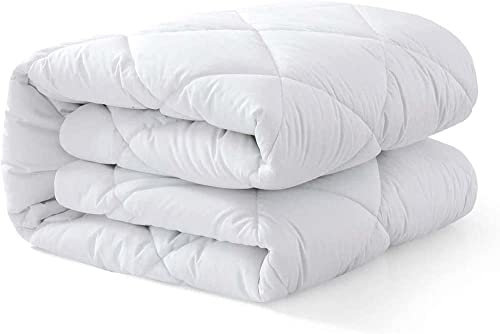 IMFAA Quilted Mattress Protector - Extra Deep Stretch Skirt– Mattress Topper – Anti Allergy and Breathable Fitted Mattress Cover. (White, Double(137x190+40) Cm)