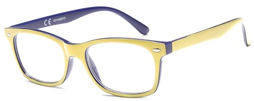 NEW VISION Gafas Presbicia Hombre, Estilo CláSico, Marcos Ligeros, ProteccióN UV400 Gafas De Lectura, Gafas Para Ordenador Hombre Mujer NV056(+1.50,Marfil)