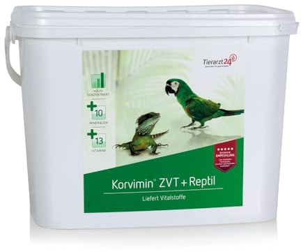 Tierarzt24 KORVIMIN ZVT & REPTIL bietet die optimale Nährstoffversorgung für Ziervögel, Tauben & Reptilien - Zur kurzfristigen Vitamin- und Mineralstoffversorgung. Weltweit im Einsatz - 50 g