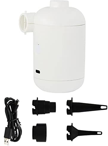 Luckxing Elektrische Akku Luftpumpe, Aufblasen und, Tragbar, Wiederaufladbar, USB-Ladekabel, Ideal für Camping, Pool, Boot, Spielzeug, Sofa, Luftmatratze, Aufbewahrungstasche