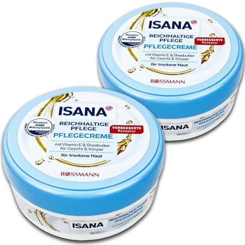 2 er Pack ISANA Pflegecreme reichhaltige Pflege 2 x 200 ml