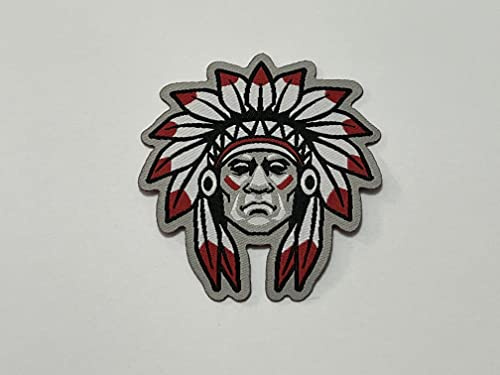 Patch-Toppa Microricamata en HD/Jacquard (Alta Definición) Indio Termoadhesivo, Micro hilo, Dimensiones: 7,5 cm de altura x 6,5 cm de largo - Fabricado en Italia
