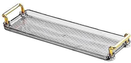 perfk Vassoio da Portata con Manico Vassoio da Bagno Vassoio da Toilette Vassoio per tavolino da caffè in Stile Nordico Vassoio Decorativo per centrotavola, 34 cm x 10 cm x 4,5 cm
