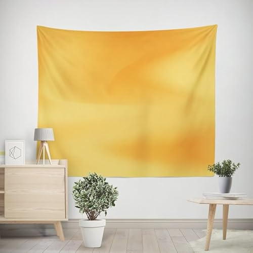 EHOMERY Wandbehang Kunst Wandtuch Psychedelic Bunt Einfarbiges Schlichtes Gold Wandteppich XXL 3D Wandtuch Natur Wohnzimmer Schlafzimmer Wandbehang Dekoration 100x70cm