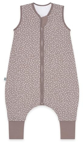 emma & noah Baby Schlafsack mit Füßen 1.0 TOG, Ganzjahres Schlafsack mit Beinen für den Frühling, Sommer und Herbst, 100% Bio-Baumwolle, Oeko-TEX Zertifiziert (Blume Berry, 70 cm)