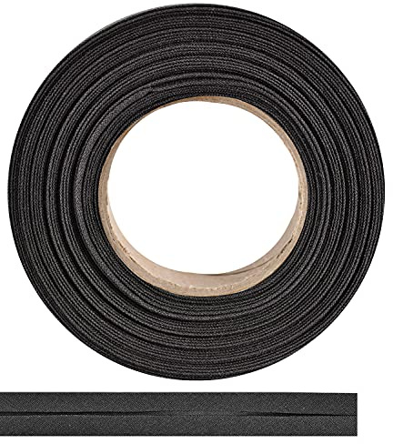 ME:NaMa Schrägband aus 100% Baumwolle - 10 m x 20 mm (gefalzt) - Hochwertiges Einfassband, Baumwollband, Schrägband - Ideal zum DIY-Nähen - In Belgien hergestellt, auf Einer Rolle (Dunkelgrau)