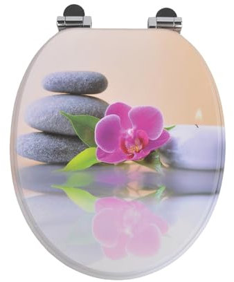 SAINOS,WC Sitz mit Absenkautomatik,Toilettendeckel aus Holz,Stabile Qualität,Einfache Reinigung