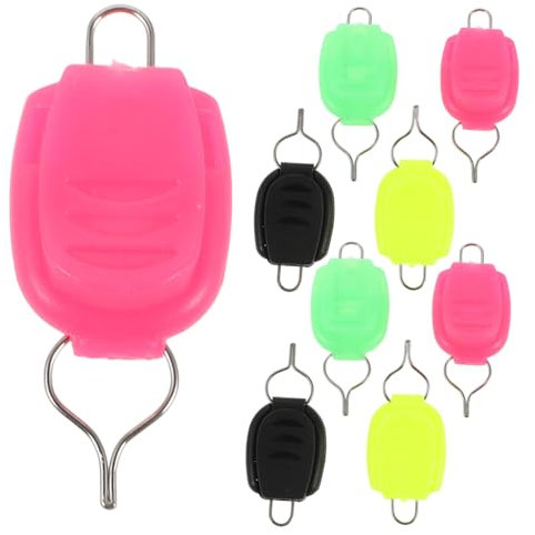 FOYTOKI 20 Stück Angelschnurhalter Stopper Aus Kunststoff Farbige Schnurclips Für Baitcasting Rollen Tragbar Und Verschleißfest Angelzubehör Für Verschiedene Angelszenarien