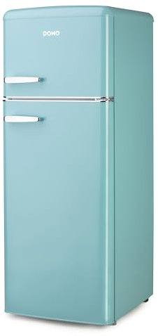 Domo Frigorífico doble puerta retro vintage DO91705R turquesa 144 cm CL. D