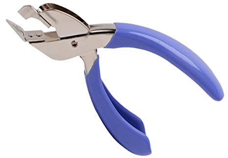 JEWEDECO Staple Remover Tool Handheld Office Stapler Pin Extractor Blue for Home School Daily Use