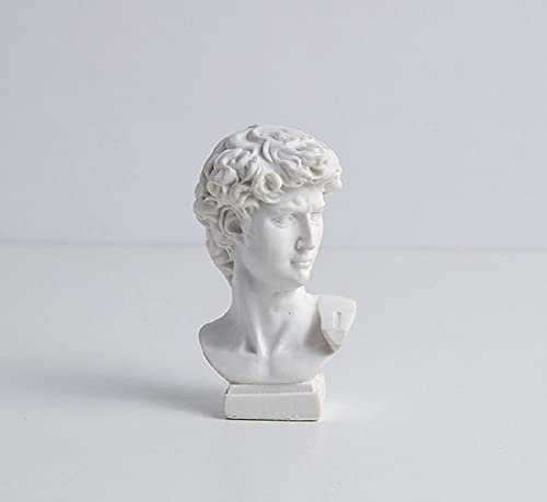 DSHUB Piccola Scultura in Resina di Carattere Popolare Nordico, Statua in Gesso, Decorazione per Soggiorno di Famiglia, David