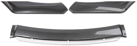 EsprAL Auto ABS FrontSpoiler Lippe, für F-ord Kuga Focus Fiesta Kuga C Max Frontstoßstange Anti Collision Splitter Diffusor Spoilerlippe Protector Zubehör,E/White-Carbon Fiber