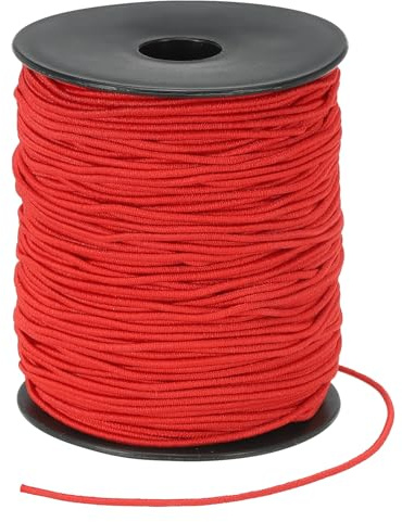 PATIKIL Fil Élastique pour Bracelets 109 Yards / 100m 1.5mm Rouge | Cordon Élastique, Pour Fabrication De Bijoux Colliers Perles Et Artisanat DIY