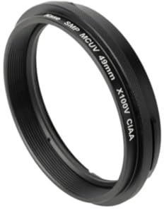 KE88FENG Glass MC UV Lens Filter 49mm Adapter Ring Cover for Fujifilm X100VI X100V X100F X100T X100S X100 for Fuji Camera(KASE UV Ring Black)