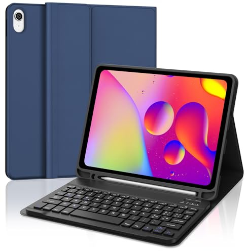 Occtingkind Funda con Teclado para iPad 11 Generación A16 2025/10 Gen 2022 | [Español] Magnético Magnéticamente Bluetooth Teclado con Funda Delgada para Tablet iPad 11/10 Gen 11/10.9 Pulgada,Azul oscuro