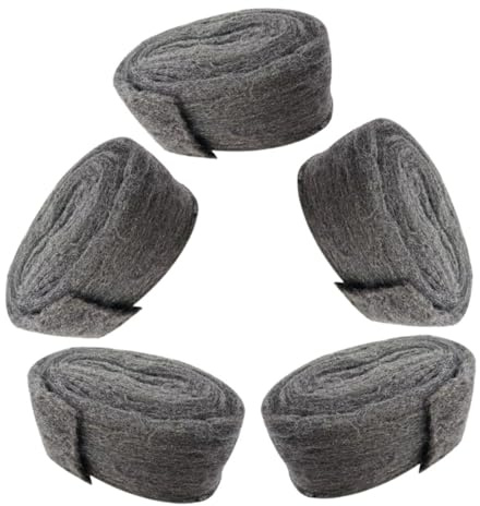 Stahlwolle Barriere für Mäuselöcher, Schwarz, Einfache Montage | Steel Wool, Lochfüller für Garage und Reparaturen, für Kleine Tiere und Mäuse, 5 Stück Pack, Schwarz