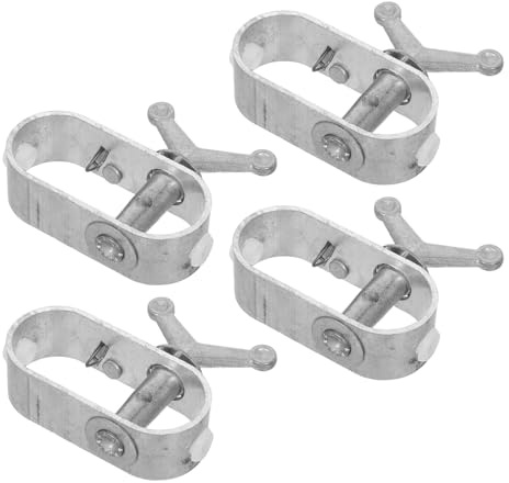 IWOWHERO 4 Pièces Tendeur de Câble en Acier Robuste 4 Pièces Outil à Cliquet pour Tension de Fil de Clôture, Couverture de Piscine et Jardin, Serrage-Câble Polyvalent pour Installation