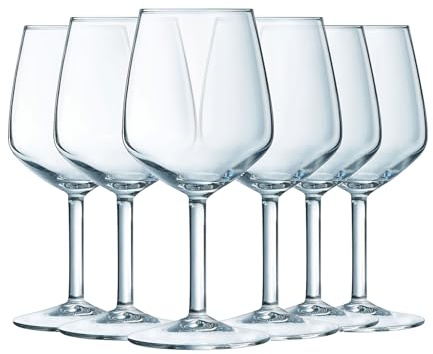 Arcoroc Silhouette Calice Vino Rosso 31cl Set 6 | Vetro, calice a stelo per vino rosso, lavabile in lavastoviglie, prodotto in Francia