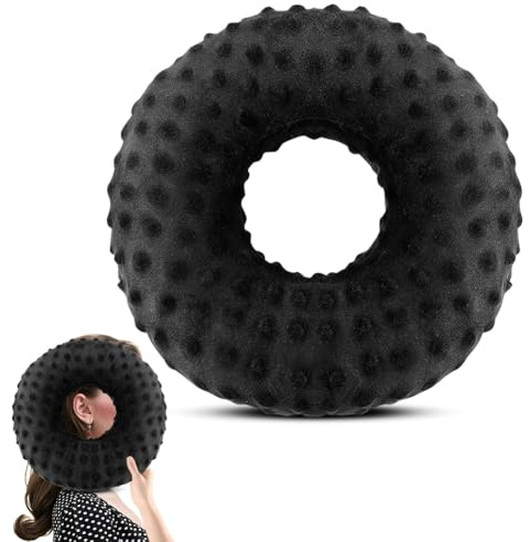MIUUIPI Coussin de piercing avec trou, coussin d'oreille doux, coussin de piercing, coussin donut pour l'oreille contre les douleurs d'oreille, anneau de sommeil pour les personnes dormant sur le côté